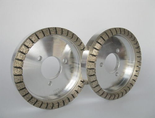 Diamond wheels with full segments for glass edging machines